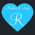 Adesivo Coração Convite para Monogramas Personalizáveis de Azul De<br><div class="desc">Tema de Casamento Monogramas Convidam focas - planejadores de casamentos normalmente pesquisam: qual é o preço de um selo de envelope monograma? Estes elegantes, e um tipo de Convidar Seals, serão perfeitos para o obrigado que vocês casarem Monogramas e pacotes de casamento adicionais. - Ideias De Monogramas Diversos - Monogramas...</div>