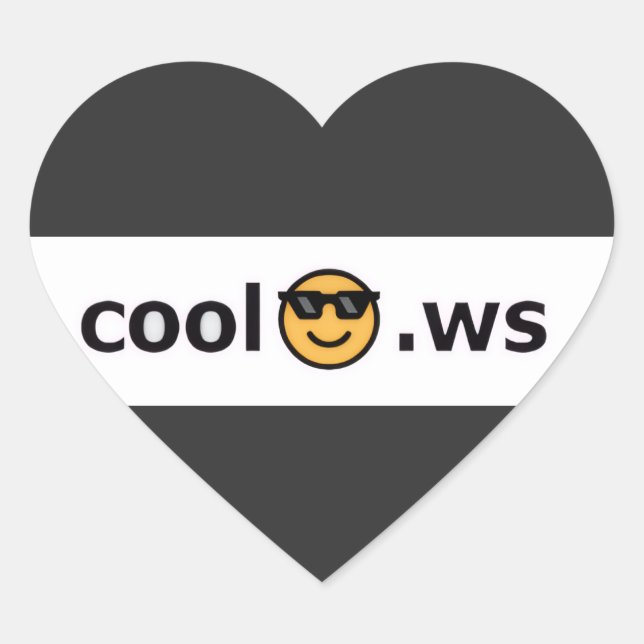 Adesivo Coração cool (Frente)