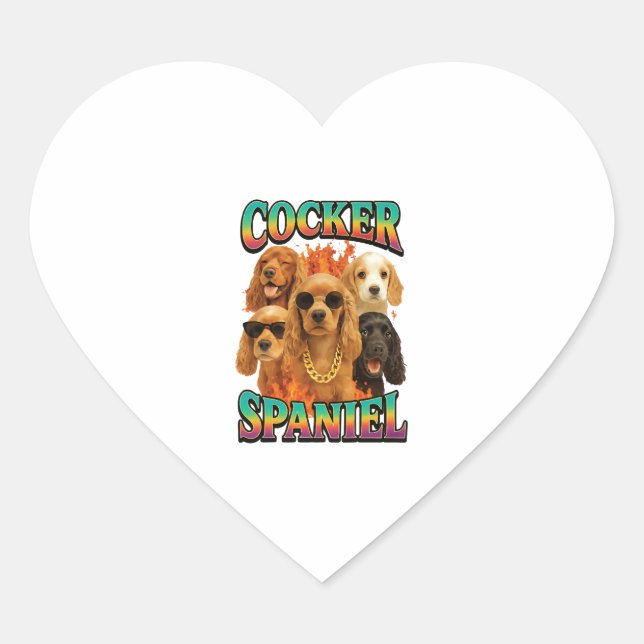 Adesivo Coração Cópia de Abrangência do Cocker (Frente)