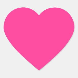 Adesivo Coração Cor Rosa Quente Elegante. Tendências de Cores de