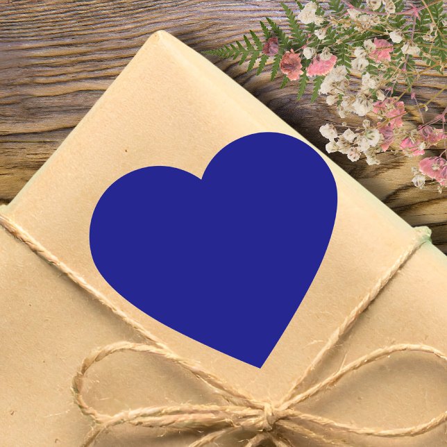 Adesivo Coração Cor Sólido Azul do marinho | Clássico | Elegante (Criador carregado)
