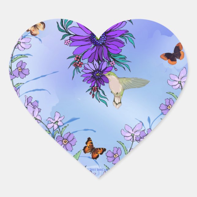 Adesivo Coração Coração azul (Frente)