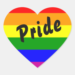 Adesivo Coração Coração da bandeira do arco-íris do orgulho gay