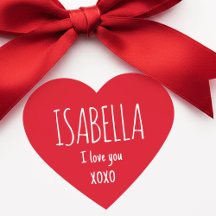Coração de Amor Fofo com Nome e Texto Personalizad