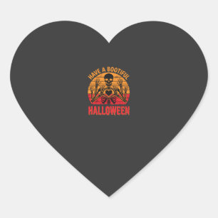 Adesivo Coração Coração de Esqueleto de Halloween Bootiful Retro P
