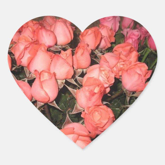 ADESIVO CORAÇÃO CORAÇÃO DE ROSA (Frente)