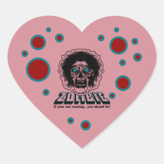 Adesivo Coração Coração de Zumbi rosa