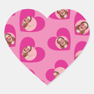 Adesivo Coração Coração do Dia de os namorados de Colagem de Fotos