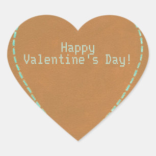 Adesivo Coração Coração do Dia dos Namorados Feliz do Geek de Comp