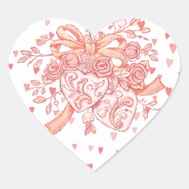 Adesivo Coração Coração dos Dias de os namorados (Frente)