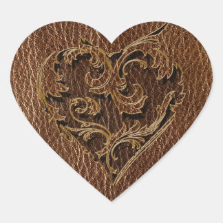 Adesivo Coração Coração Leather-Look