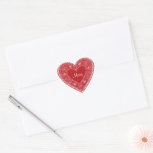 Adesivo Coração Coração no Coração Lace de Vintage