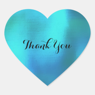 Adesivo Coração Coração personalizado do azul de oceano de Tiffa