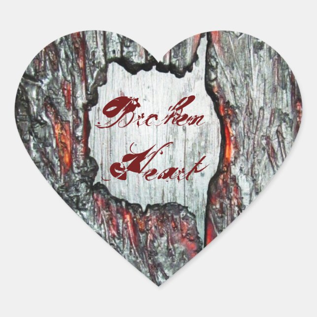 Adesivo Coração Coração Quebrado (Frente)