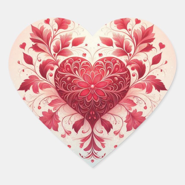 Adesivo Coração Coração Vermelho (Frente)