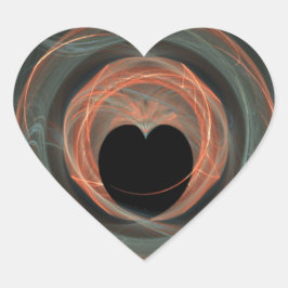 Adesivo Coração Coração Vermelho e Azul de Arte Fratural