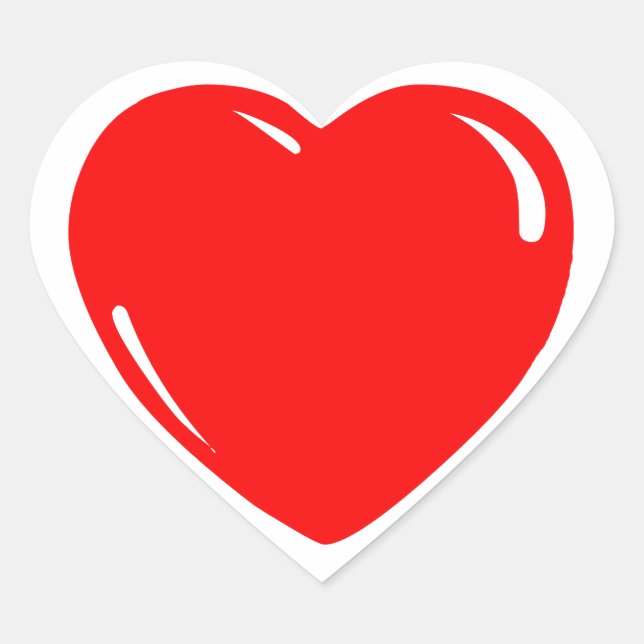 Adesivo Coração Coração Vermelho Refletivo (Frente)