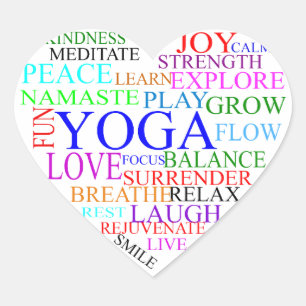 Adesivo Coração Coração - Yoga Sticker