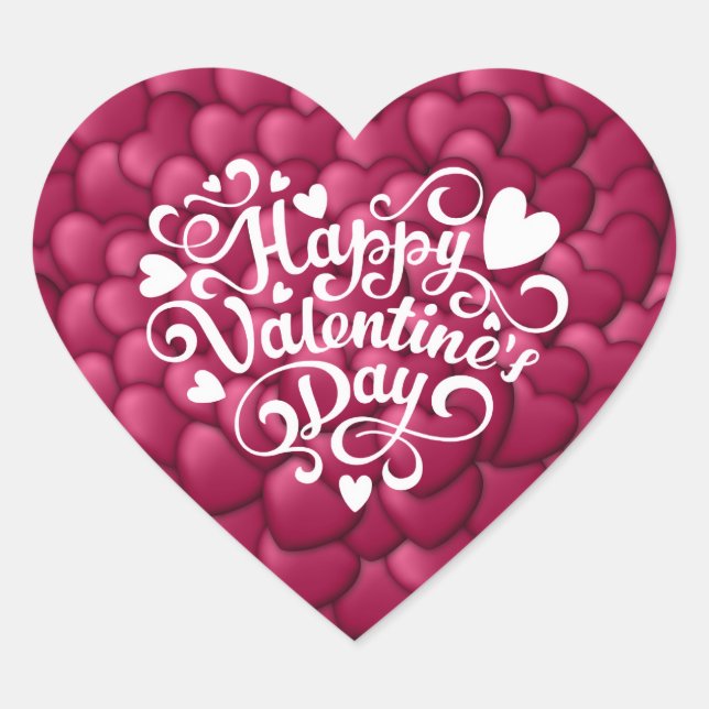 Adesivo Coração Corações 3D Textura Vermelha Padrão-32322 (Frente)