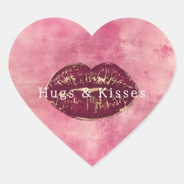 Adesivo Coração Corações Brilhantes Rosa Brilhantes