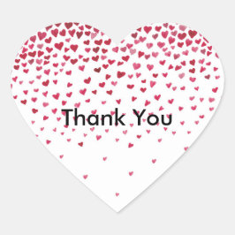 Adesivo Coração Corações Caindo Aquarela