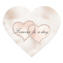 Corações de Glitz com Rosa cor-de-rosa e cor-de-ro