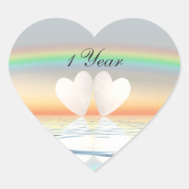 Adesivo Coração Corações de Papel de Aniversário de 1rua