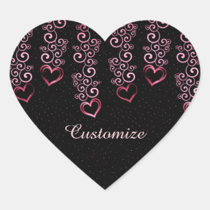 Adesivo Coração Corações de Vinha de Perfuração