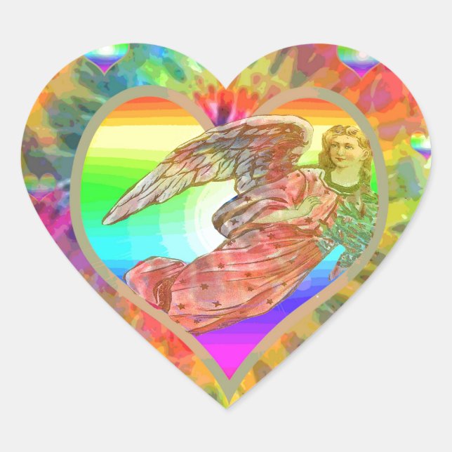 Adesivo Coração Corações e Anjo (Frente)