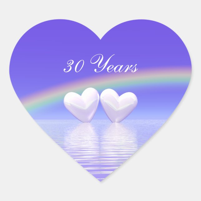 Adesivo Coração Corações Pérola do 30 (Frente)