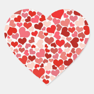 Adesivo Coração Corações Vermelhos Cor-de-Rosa Dia de os namorad