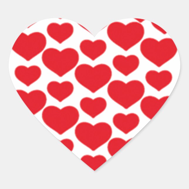 Adesivo Coração Corações vermelhos para Valentine - (Frente)