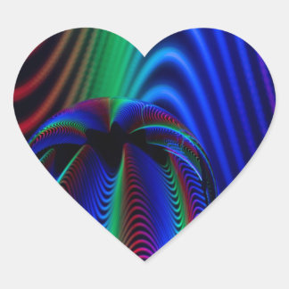 Adesivo Coração Cores do cristal