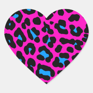 Adesivo Coração Corey Tiger 80s Manchas-Leopardo (Rosa)