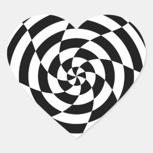 Adesivo Coração Corey Tiger 80s Vintage Op Art