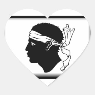 Adesivo Coração Corsica France Flag