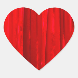 Adesivo Coração Cortina Vermelha