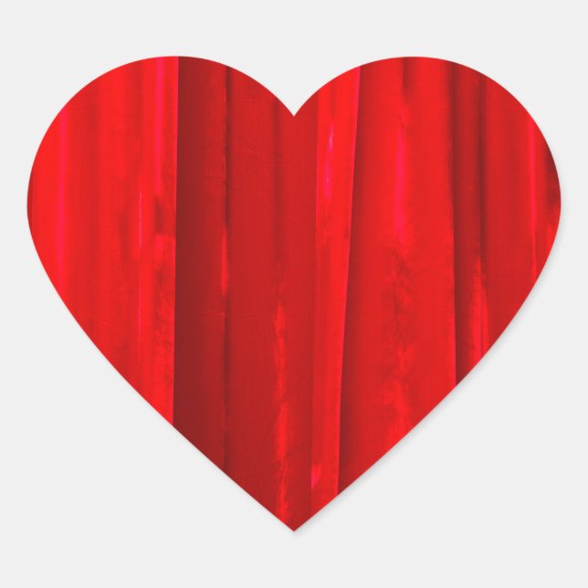 Adesivo Coração Cortina Vermelha (Frente)