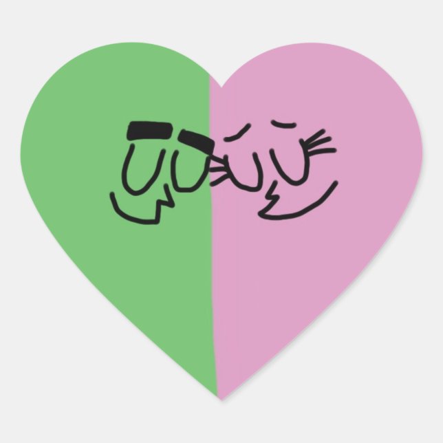 Adesivo Coração Cosmo e Wanda Heart Stickers (Frente)