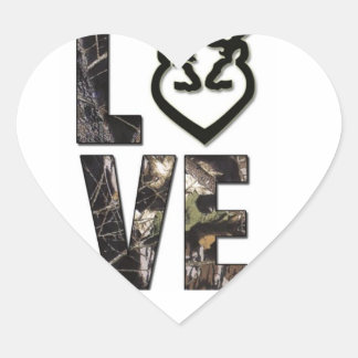 Adesivo Coração Country Camo Love Heart Stickers