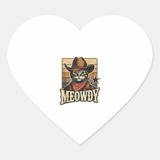 Adesivo Coração Cowboy parvoíce de gato miúdo miúdo miúdos miúdos