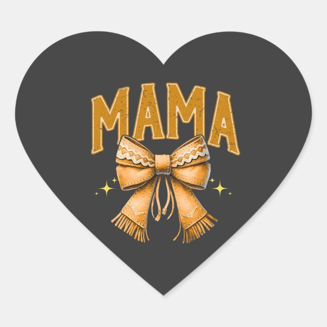 Adesivo Coração Cowgirl Mama - Stickers Ocidentais (Frente)
