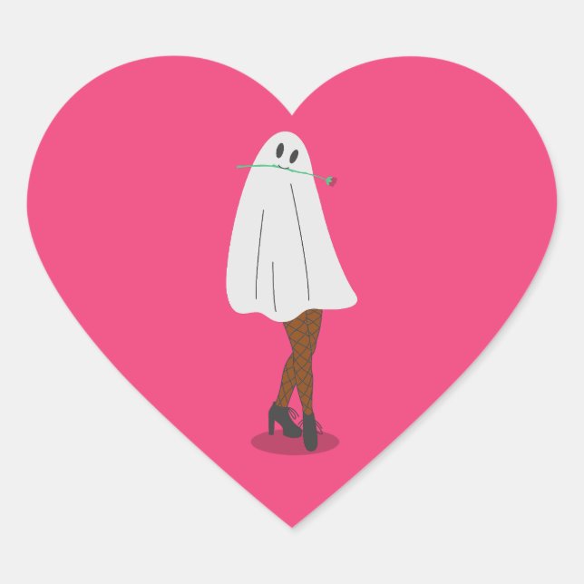 Adesivo Coração coxas de mosca-da-meia-halloween africanas (Frente)