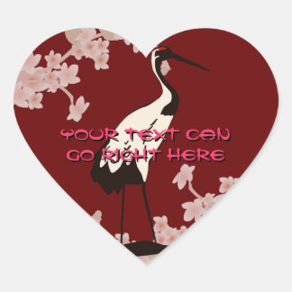 Adesivo Coração Crane Heart Stickers