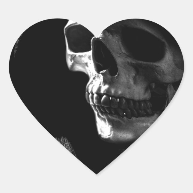 Adesivo Coração Crânio de Grim Reaper (Frente)