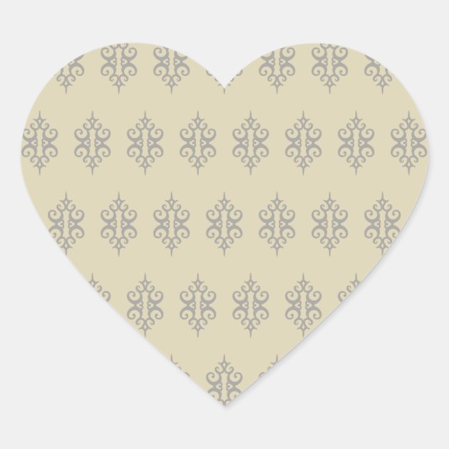 Adesivo Coração Cream Lace Heart Stickers (Frente)