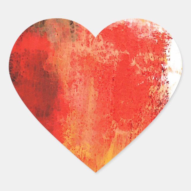 Adesivo Coração Creative Red Abstrato (Frente)