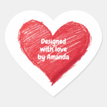 Criado com amor por X, Coração Customizado no Cora