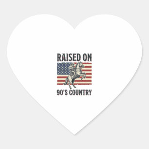 Adesivo Coração Criado Na Década De 90 Camisa De Cowboy Country We