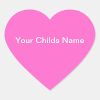 Crianças Nome Sticker Cor-de-rosa personalizada